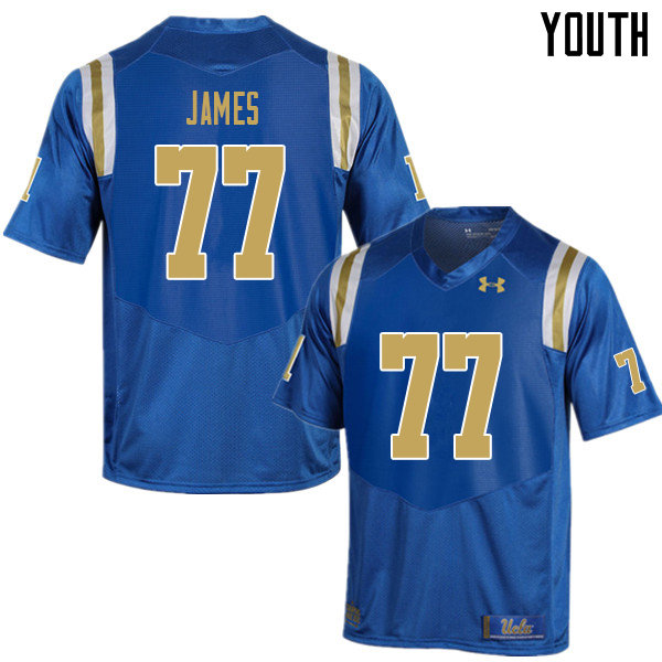 Youth #77 Andre James UCLA Bruins College Football Jerseys Sale-Blue